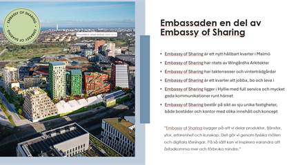 Embassaden är en del av Embassy of Sharing Hyllie Stationsväg 41