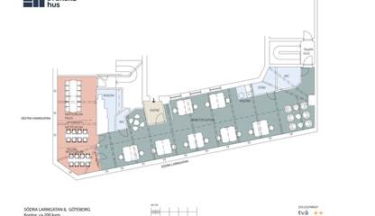 Planritning Möblerad Södra Larmgatan 8 ca 200 m² Södra Larmgatan 8