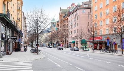 Fasad - Vy från Birger Jarlsgatan Eriksbergsgatan 1 A