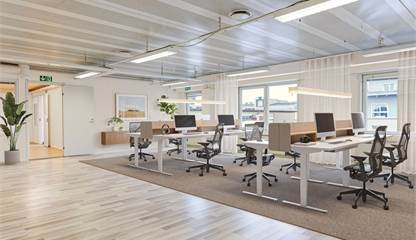 Del av kontoret (renderat bild) Pionjärvägen 25