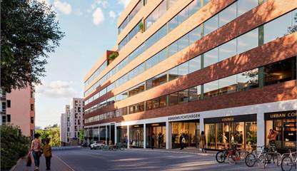 Till större hyresgäster finns möjlighet till egen kontorsentré från Nordenflychtsvägen Franzéngatan 17